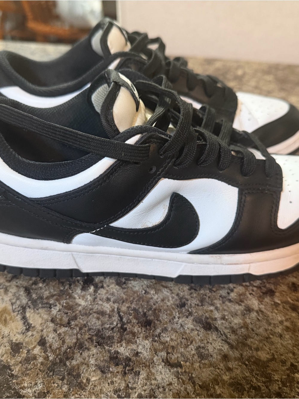 Nike Black & White Low-Top Sneaker Interior